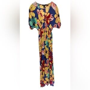 Forever 21 Floral Maxi‎ Dress - Sheer - Tropical - Size Small